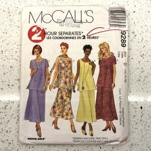 UNCUT Vintage 1990s McCalls 9289 Sewing Pattern Womens Size S-M Top Skirt Scarf